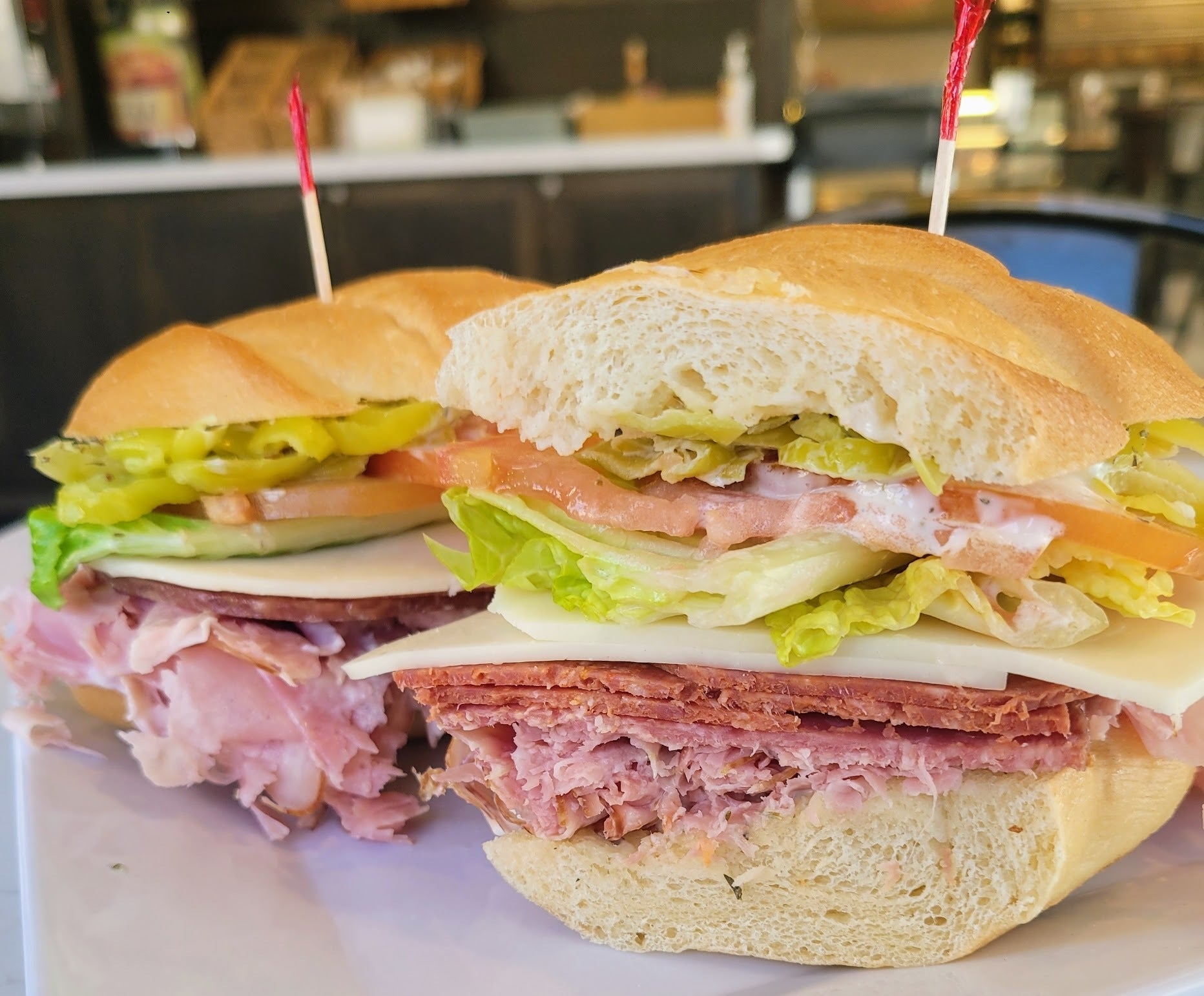 "Italian Deli Bliss Salami, Pepperoni, Ham, Provolone, Mayo, Italian